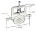 C.R. LAURENCE B695 CRL 1" Steel Sliding Screen Door Bottom Roller for Columbia Doors