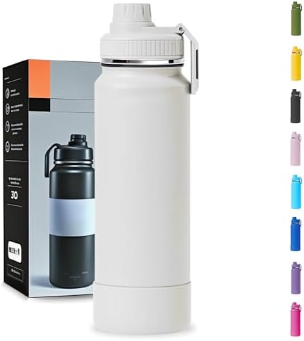 Garrafa Térmica 1000ML - Duplamente Isolada, Aço Inox 304, Base E...