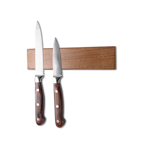 Yuoyar Wooden Magnetic Knife Holder - 8' Magnetic Knife Strips for Wall - knife storage kitchen accessories (8 inch)
