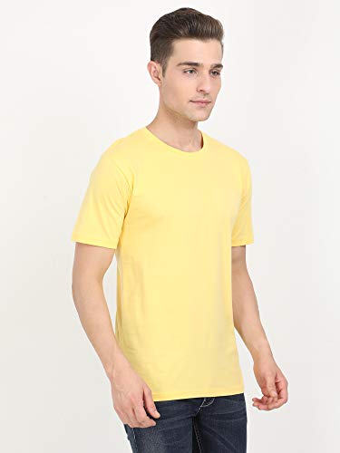 Image of FLEXIMAA Men's Cotton Round Neck Plain Half Sleeve T-Shirt