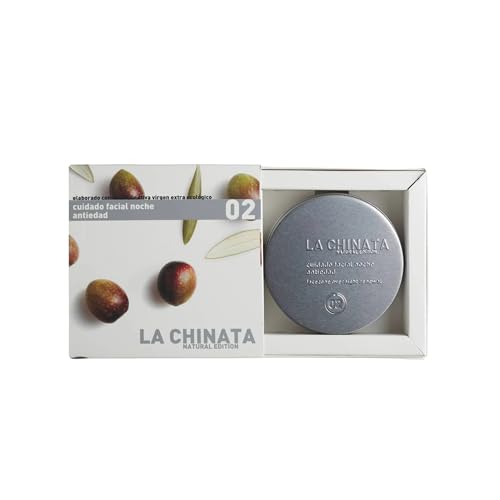Cuidado facial noche antiedad con aceite de oliva virgen extra La Chinata   Tratamiento regenerador e hidratante   Reduce arrugas y líneas de expresión   75ml