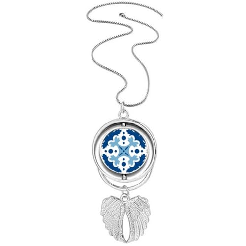 Collier ailes d'ange en Talavera bleue le cadeau d'anniversaire idéal pour elle