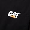 Caterpillar Trademark Banner Long Sleeve Tee Shirts for Men with Center Back Neck Wire Management Loop and Cat Workwear Logo, Black, S #3