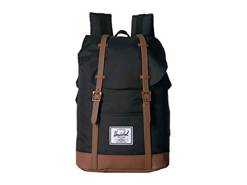 Image of Herschel Retreat Backpack, Black /Saddle Brown, Classic 19.5L
