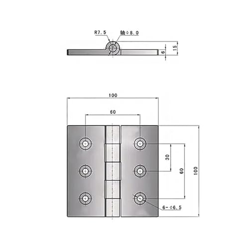 Charnière de porte robuste contre l'affaissement acier pliable 1pc - 4