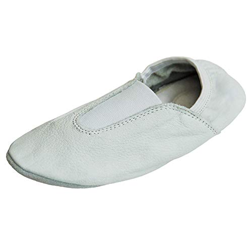 Preisvergleich Produktbild Lappade Gummipads weiß Gymnastikschuhe, Ballettschuhe, Schläppchen, Turnschläppchen, Tanzschuhe (Art. 225GW Gr. 33 EU)