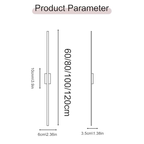 Lámpara de pared LED moderna con luz rectangular de 44W para pasillo y dormitorio interior 2