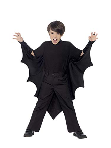 Smiffy's Smiffys Kids Unisex Vampire Bat Costume, Wings, Black, One Size, 44414