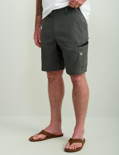 HUK Men's Icon Performance Fishing Shorts, UPF 50+ Sun Protection, Quick-Dry, Stain-Resistant, 9” Inseam, Multiple Pockets2