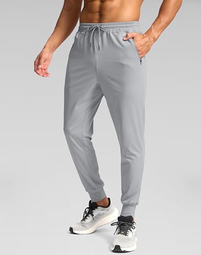 Image of Pudolla Men's Lightweight Jogger with Pockets 4-Way Stretch Sweatpants Workout Runing Athletic Track Pants