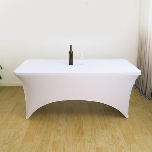 Nappe housse rectangulaire stretch élasthanne table pliante de réception