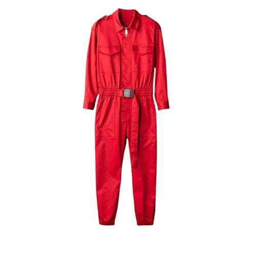 Mono de trabajo rojo para hombre ideal para eventos de hip hop y coreografías de danza