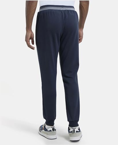 Image of Jockey AM05 Men Super Combed Cotton Rich Pique Slim Fit Jogger with Zipper Pockets