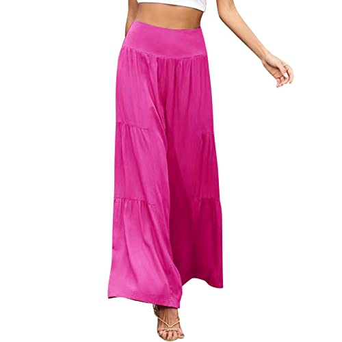 Pantalon jambes larges ultra léger pour femme avec poches fonctionnelles