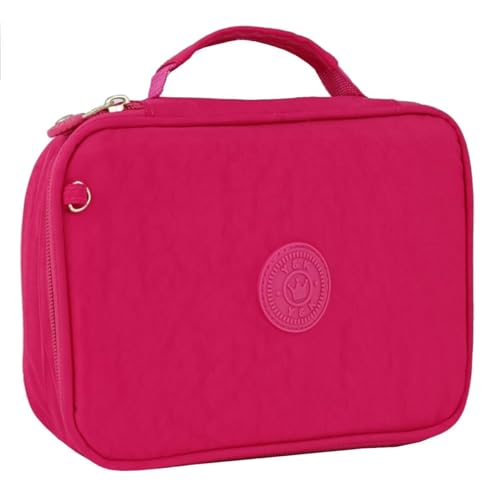 Estojo Escolar Feminino Box Jumbo Compartimentos Para Caneta Lápis Bolsinha Organizadora (ROSA)