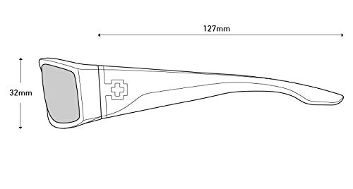 Spy Cooper Xl, Rectangular Wrap Sunglasses, Color And Contrast Enhancing Lenses, Matte Black - Grey Lenses #TOP5