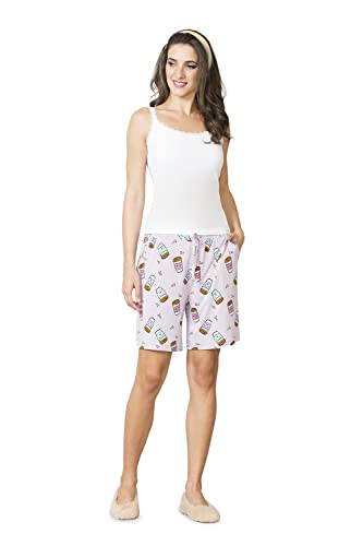 Image of Van Heusen Women's Lounge Allover Print Lounge Shorts - Modal Cotton - Functional Pocket, Superior Drape -Available in Pack of 1 & 2