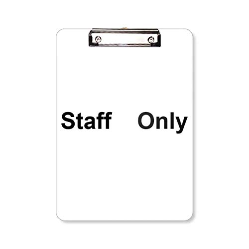 Porte-bloc A4 Staff Only noir avec motif symbole pour organisation de bureau