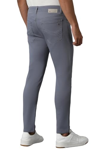 Image of Louis Philippe Men's Comfort Fit Mid Rise Smart Fit All Day Comfort, Premium Twill Jeans