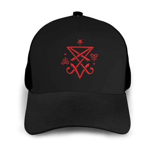 Occult Sigil of Lucifer Satanic Unisex Classic Adjustable Curved Brim Baseball Cap, Trucker Hat3