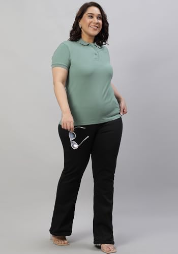 Image of Wear Your Opinion Womens Plus Size Polo Collar Neck T-Shirt Top
