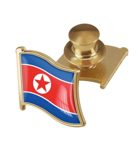 Image of vmcoatdu Country Flag Backs Locking Pin Keepers Locking Clasp Pin Badge International Travel Brooch Metal Alloy Souvenir Pin 0.75x0.7 Inch Small Pin