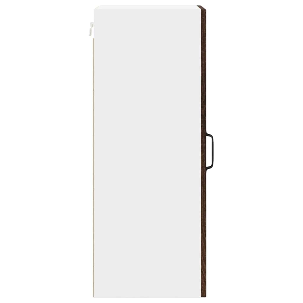 Wandschrank Lucca Brauneiche Holzwerkstoff 30 x 31 x 80 cm mit Tür und Regal, Küchen- und Esszimmer Aufbewahrung, Stauraum Organizer für Vorratsschrank und Sideboard