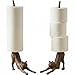 Comfify Yoga Cat Decorative Paper Towel Holder or Toilet Paper Holder Adorable “Downward Dog” Pose Kitty- Cast Iron Paper Towel Stand - Antiqued Cast Iron Storage - Multiple uses - 19” Tall.