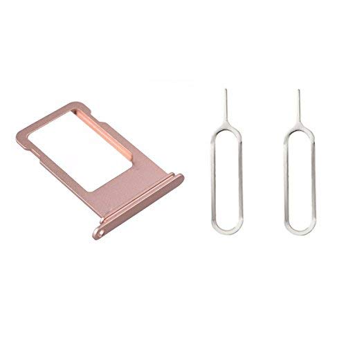 Mobofix Replacement Nano Sim Card Holder for iPhone 8 Plus (Rose Gold),Sim Card Slot Socket Tray Support with 2 Removal Eject Tools.