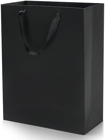 MOXARYSU Extra Large Black Gift Bags: 16x6x12 Inch 3pcs Gift Bags With Handles Bulk For Party Shopping Birthday Wedding