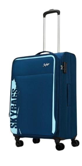Spring 8-Wheel Hardside Trolley Bag | Anti-Theft Zipper | 3-Digit Lock | 5 Year Warranty | (Blue, Medium (69 cm))-image-35