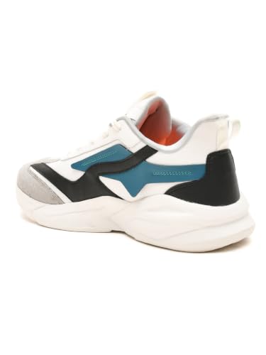 Image of Impakto Casual Sneaker for Men| Soft Cushioned Insole & Lightweight | Stylish Lace-Up Shoes for Casual Outfits, Low Top Sneakers for Daily Use (White)