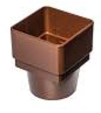 Marshall TufflexRWSD2BR Brown Downpipe Adaptor 65mm Square to 68mm Round