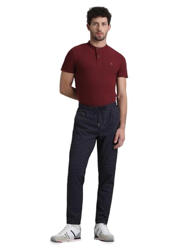 Image of Jack & Jones Men's Cotton Blend Henley Style Solid Slim Fit T-Shirt