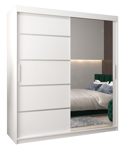 MEBLE KRYSPOL Kleiderschrank mit Spiegel Verona 2 - Garderobenschrank -...