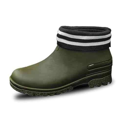 Zapatos de agua para parejas, lluvia, uso exterior, cien modelos de cuna, parte inferior gruesa, cómoda, antideslizante, goma de cocina, hombres y mujeres, para viajes y senderismo, Green, 39.5 EU