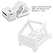 POENVFPO Barcode Printer Stand Lightweight Convenient for Labeling Machines Home Office ABS Material Rust Proof Durable Mini Design Space Saving (White)
