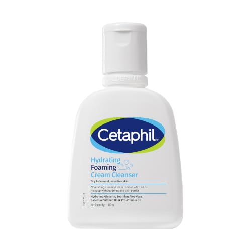 Image of Cetaphil Hydrating foaming Face Wash, Cream to Foam Cleanser 118ml | Niacinamide, Pro-Vitamin B5 & and Aloe for Gentle Cleansing