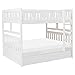 Lexicon Galen 2-Storage Boxes Transitional Wood Full Over Full Bunk Bed in White