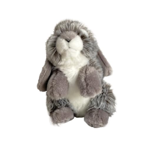 Peluche lapin gris aux oreilles bélier pour les câlins des enfants