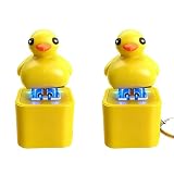 Duck Quacking Fidget Toy, Rechargeable Quacking Duck Keychain with Sound LED Lights, Duck Fidget Clicker, Fun & Portable Anxiety Relief Toy (Duck)