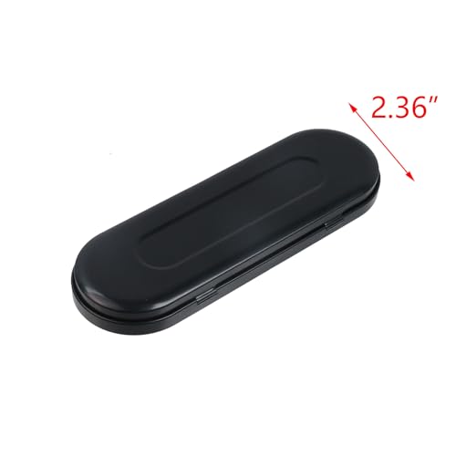Image of T Tulead Tinplate Box Containers Black Empty Hinged Tins Storage Organizer Box Pencil Pen Case 5PCS