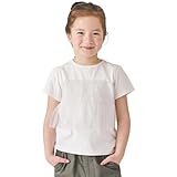 [ever closet] Tシャツ キッズ 子供 女の子 ガーリーテイスト 綿100％ [ アップルグリーン 120 ] シフォン チュール ガールズ 春服 夏服 通園 通学 普段着 子供服 キッズ服 エバークローゼット