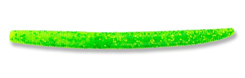 Yamamoto 5'' Senko Chartreuse W/ Large Green & Chartreuse Flake (10 Pack)