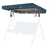 Dach Für Hollywoodschaukel 2-3 Sitzer, Staubdichtes Wasserdichtes Bezug Für Hollywoodschaukel, Regenfester Sonnenschutz Schaukeldach Für Outdoor Garten Veranda Schaukel ( Navy Blue 142*120*18cm)