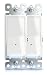 2Pack Guidelight Light Switch With Night Lights,120V/15A,Single Pole,3 Wire,Grounding Screw,Residential Grade,No Wall Switch Plate,Smooth White Quiet Rocker Switch,Daylight White LED Nightlights