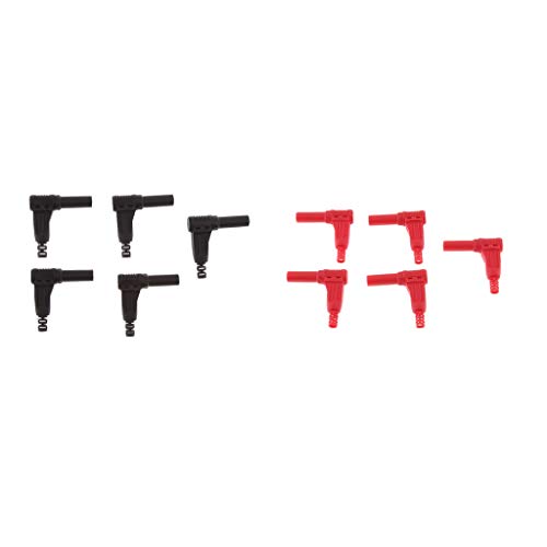 Preisvergleich Produktbild perfeclan 10 Stück 4mm Rechtwinkliger Bananenstecker 1000V / 32A