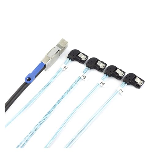 Cable Externo S-AS HD SFF-8644 a 4X SATA 7Pin 1.0 m