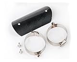 Escape Moto Protector Térmico Universal Escape Motocicleta Protector Tubo Conexión Silenciador Cubierta Antiescaldaduras Para Z900 Z400 R3 R25(B4-AKRA-LOGO)