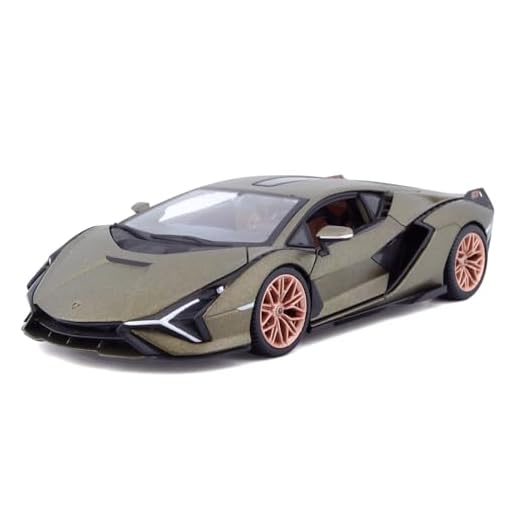 Bburago B18-21099G - Lamborghini SIAN FKP 37, Verde, Escala 1:24, diseños y Colores Variados, Adultos unisex